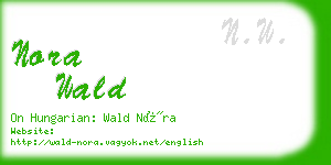 nora wald business card